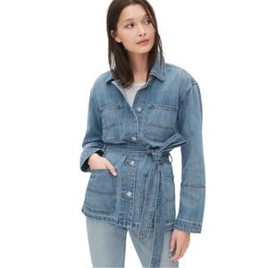 GAP Women's Denim Utility Jacket with Belt